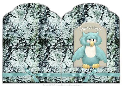 Have a Hoot Blue Owl Scalloped Top Quick Card