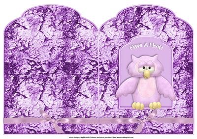 Have a Hoot Purple Owl Scalloped Top Quick Card