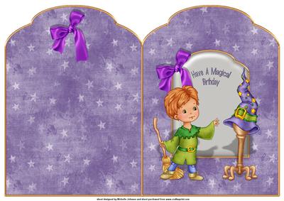Magical Birthday Scalloped Top Quick Card