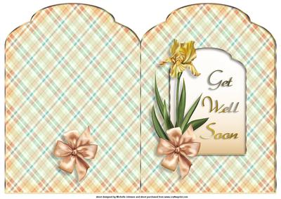 Lily Get Well Soon Scalloped Top Quick Card
