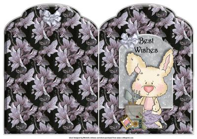 Rabbit in the Garden Scalloped Top Quick Card