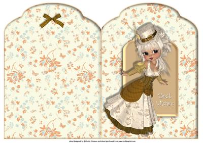 Steampunk Cookie Scalloped Top Quick Card