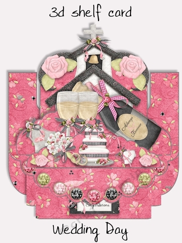 Wedding 3D Shelf Card Kit with Card Box