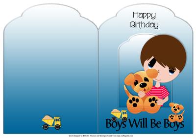 Boys Will Be Boys Scalloped Top Quick Card