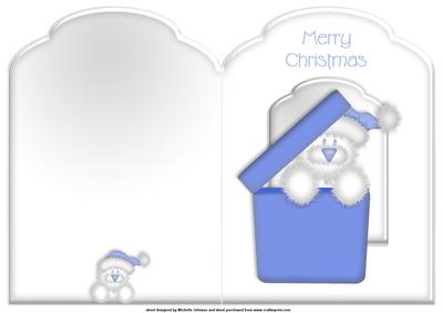 Polar Bear in a Box Scalloped Top Quick Card