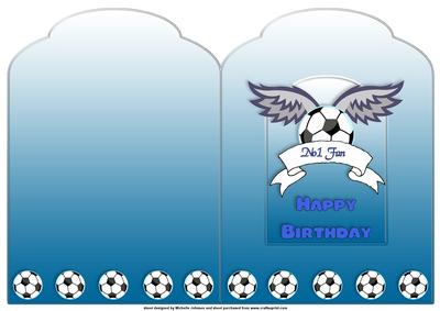 No1 Football Fan Blue Scalloped Top Quick Card