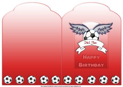 No1 Football Fan Red Scalloped Top Quick Card