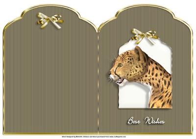 Cheetah Scalloped Top Quick Card
