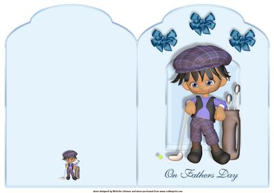 Golfin' Scalloped Top Fathers Day Quick Card