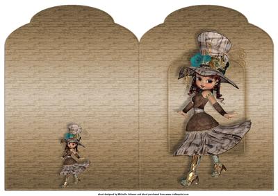Steampunk Scalloped Top Quick Card