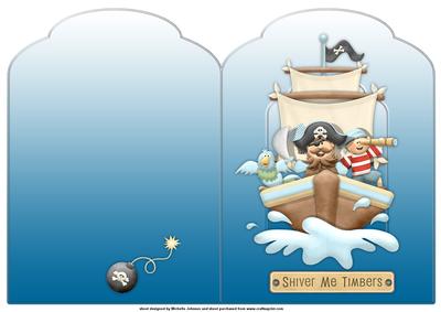 Shiver Me Timbers Pirate Scalloped Top Quick Card