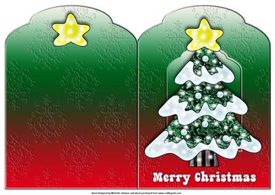 Oh Christmas Tree Scalloped Top Quick Card