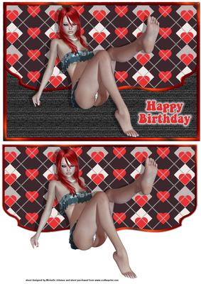 Lovely Legs Male Birthday Envelope Card