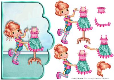 Fashion Designer Scallope Edge Curve Card