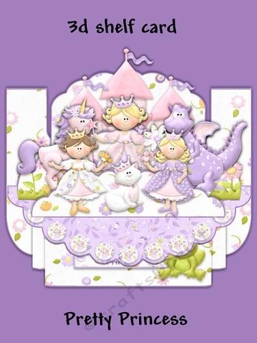 Pretty Princess 3D Shelf Card with Card Box