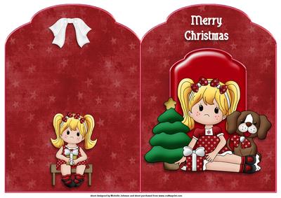 Me and My Dog at Christmas Scalloped Top Quick Card