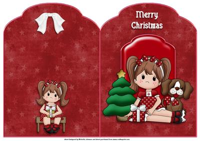 Me and My Dog at Christmas Scalloped Top Quick Card