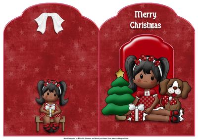 Me and My Dog at Christmas Scalloped Top Quick Card