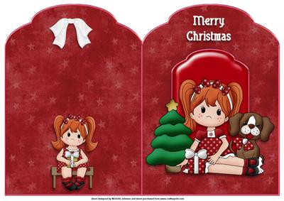 Me and My Dog at Christmas Scalloped Top Quick Card