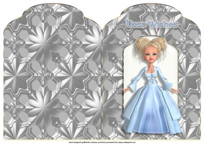 Elegant Blonde 2 Scalloped Top Quick Card