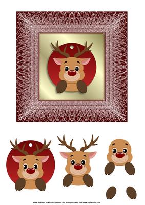 Reindeer Topper with Decoupage