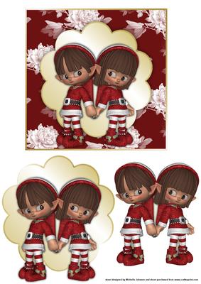 Love at Christmas Topper with Quick Decoupage