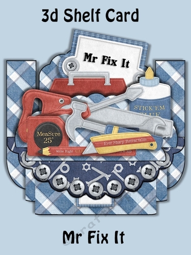 Mr Fix It Tool 3D Shelf Card Kit with Card Box