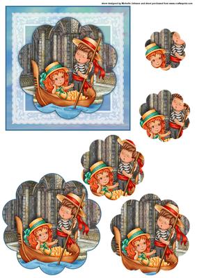 Love in Venice Topper with Scalloped Pyramage