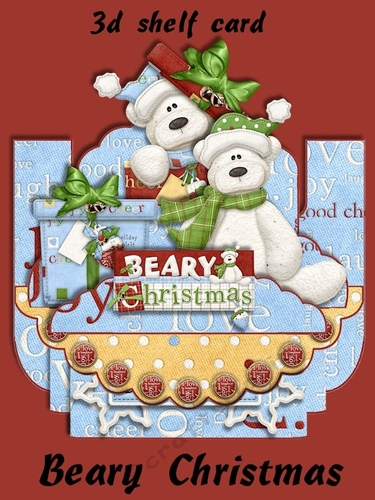 Beary Christmas 3D Shelf Card with Card Box
