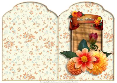 Dahlias Scalloped Top Quick Card