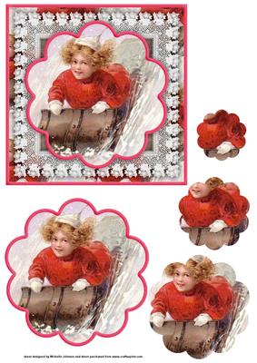 Vintage Sleighing Topper with Scalloped Pyramage