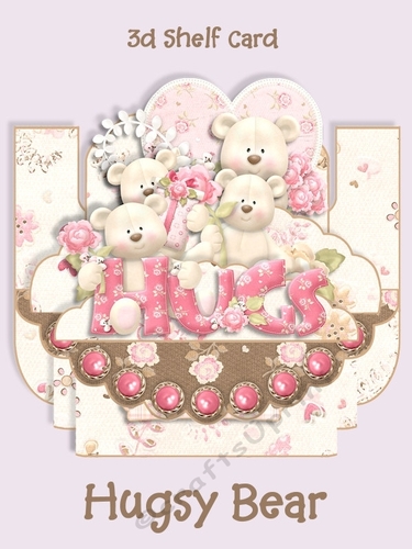 Hugsy Bear 3D Shelf Card Kit with Card Box