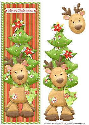 Cute Reindeer Large Dl Card