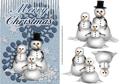 Snowman Family Card Front