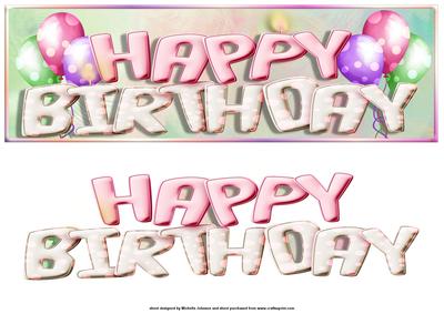 Happy Birthday Girl Large Dl Card