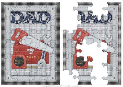 Dads Tools Jigsaw Puzzle Card Front