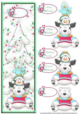 Polar Pals Totem Pole Large Dl Card