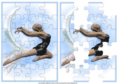 Like a Swan Jigsaw Puzzle Quick Card Front