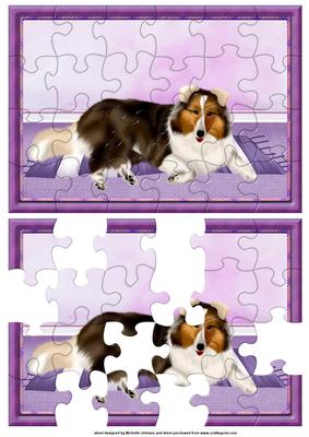 Lassie (purple) Jigsaw Puzzle Quick Card Front