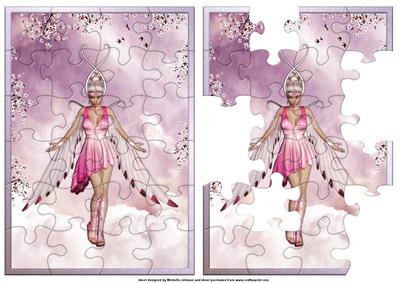 Aphrodite Pink Greek Goddess Jigsaw Puzzle Quick Card Front