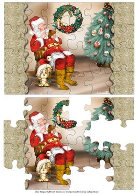 Santa's Day Off Jigsaw Puzzle Quick Card Front