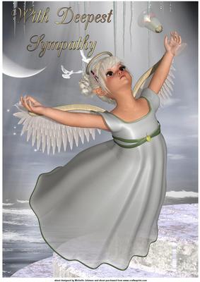 Little Angel 1 A4 Sympathy Card