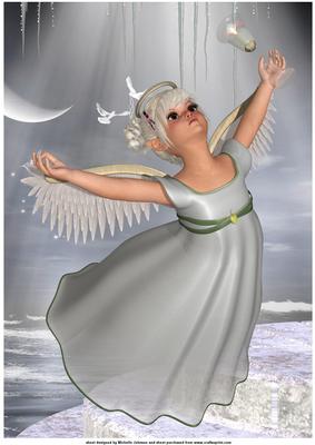 Little Angel 1 A4 Card