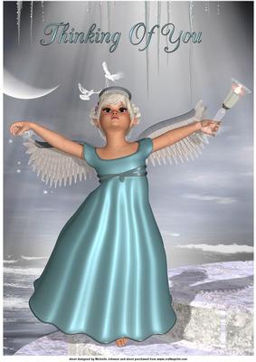 Little Angel 2 Thinking of You A4 Card
