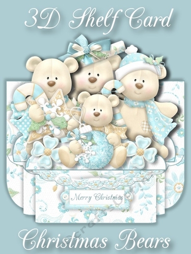 Christmas Bears 3D Shelf Card with Card Box