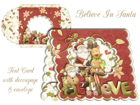 Believe in Santa Scalloped Tent Card with Envelope
