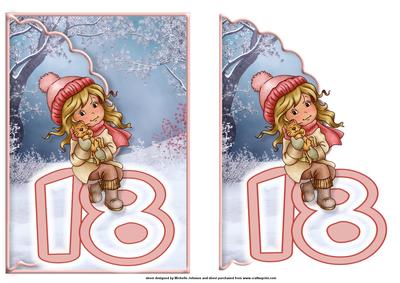18th Winter Warmth Scalloped Edge Faux Envelope Card