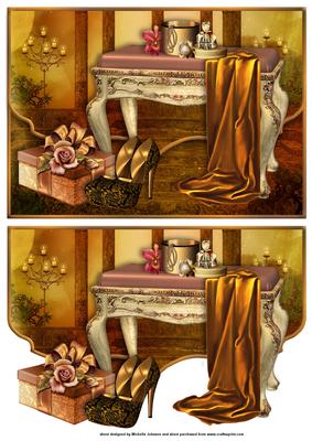 Boudoir 2 Fancy Edge Faux Envelope Card