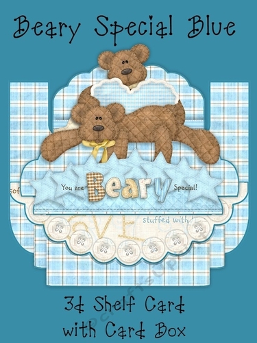 Beary Special Blue 3D Shelf Card Kit