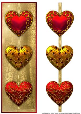 Sumptuous Hearts Large Dl Card